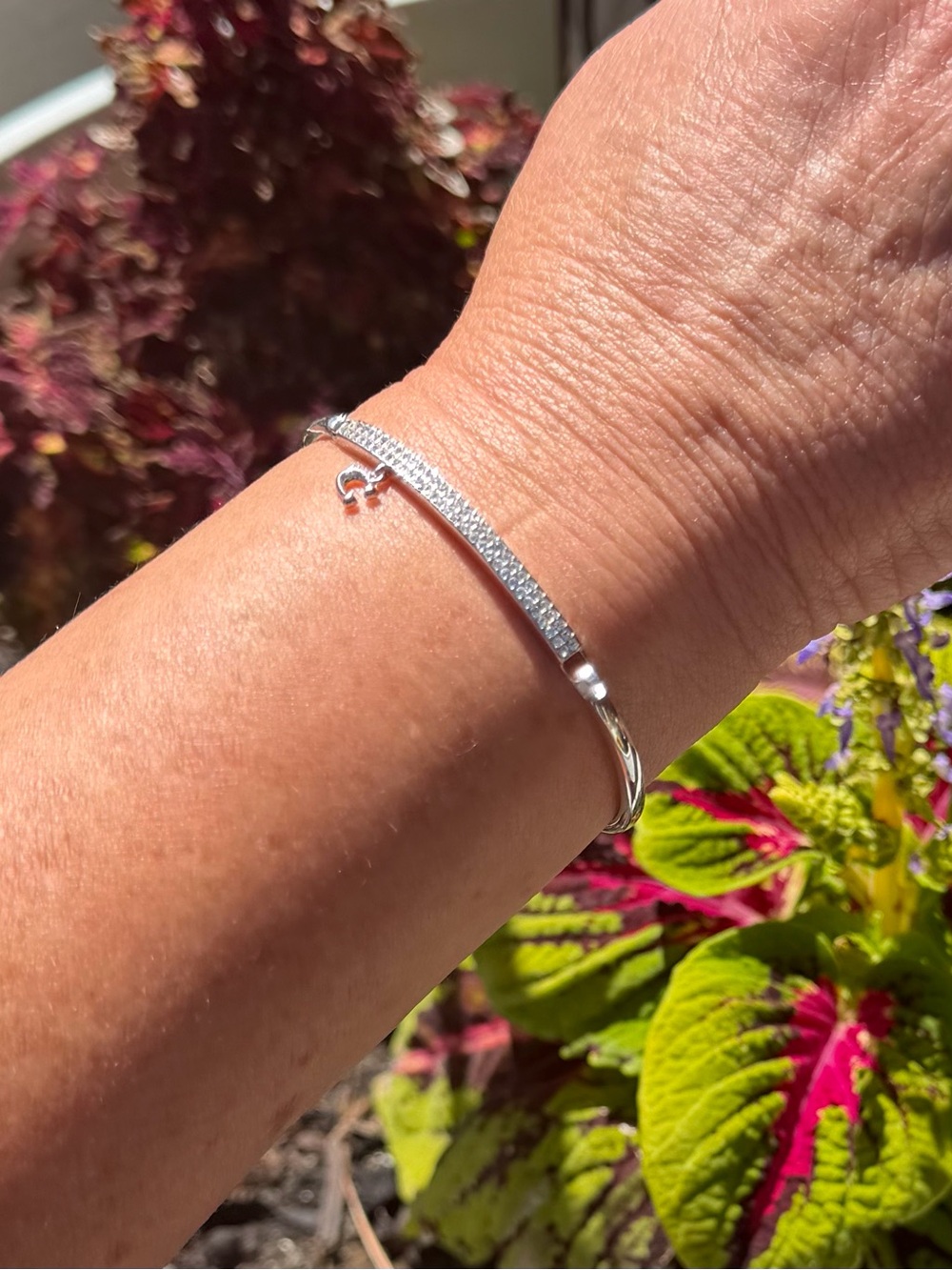 Silver Tone Bling Coach New York Bracelet